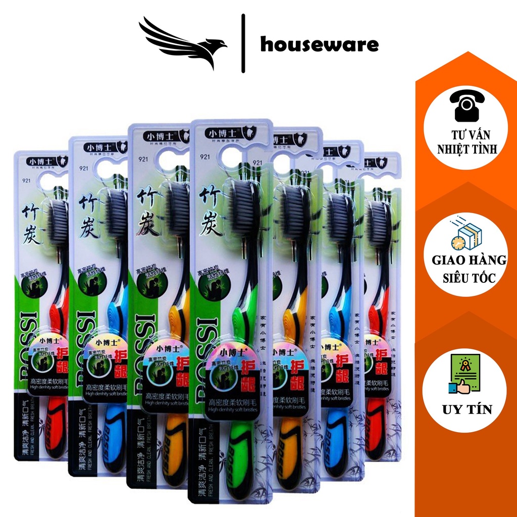 Bàn chải đánh răng than tre hoạt tính Hàn Quốc BOSSI an toàn cho sức khỏe