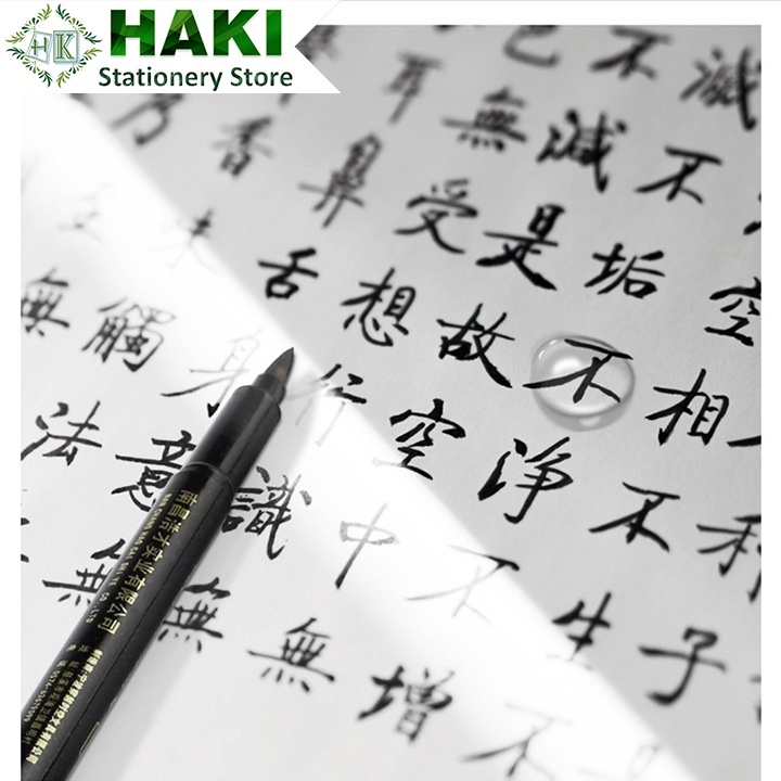 Bút brush pen viết calligraphy HAKI, bút viết thư pháp có thể đổ thêm mực B47