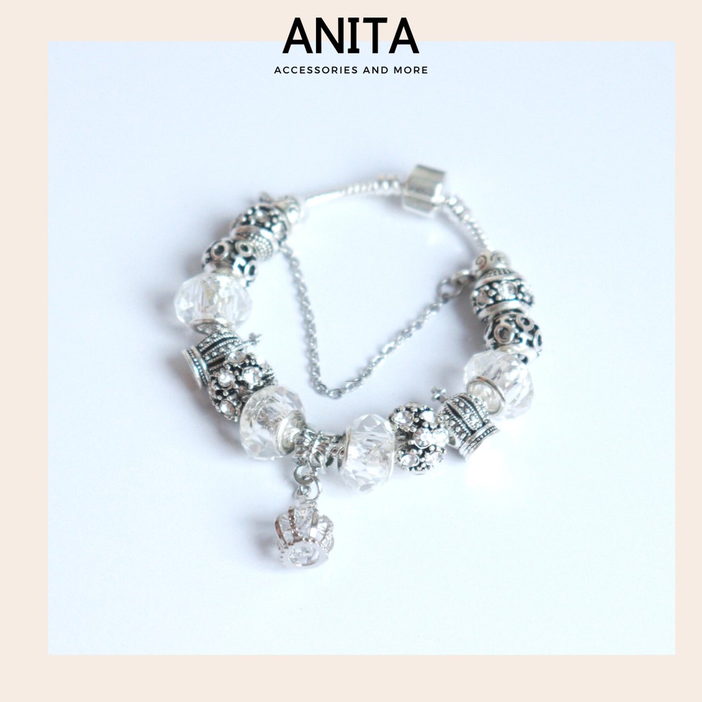 Vòng charm Anita - [16 MẪU] Vòng charm cao cấp S925 hạt pha lê đa dạng mẫu mã màu sắc C967