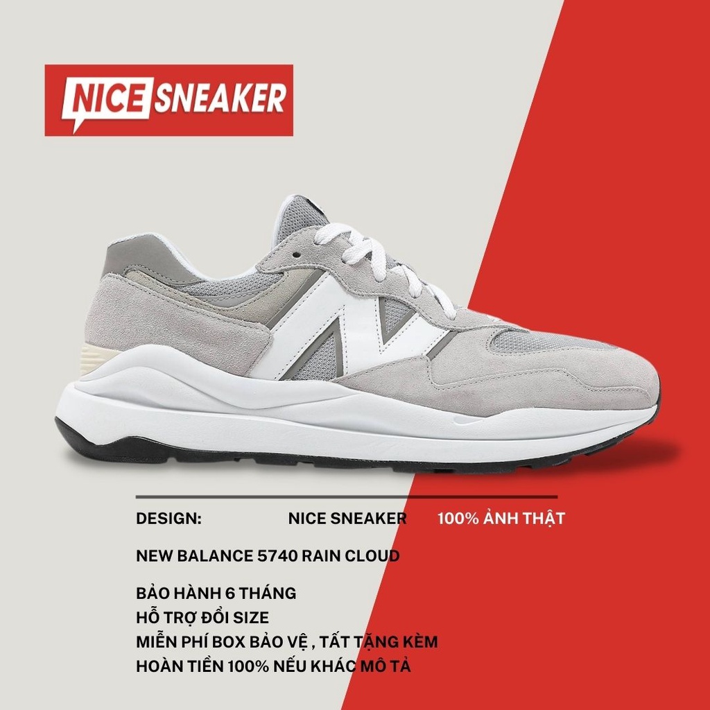 Giày New Balance 5740 Rain Cloud  - Phiên bản 1:1 chuẩn | Nice Sneaker