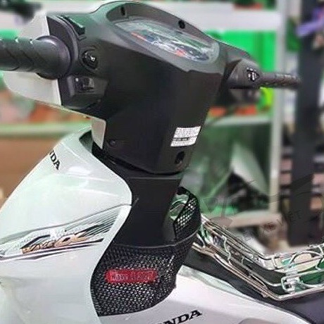 Rổ đựng đồ xe Wave Alpha 2017 - 2019, giỏ hông xe máy gắn như zin thép nhúng nhựa cao cấp chắc chắn