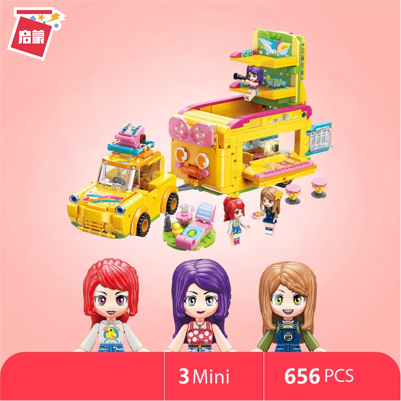 Đồ Chơi Lắp Ráp Cho Bé Gái Qman 31014 Xe Ô Tô Du Lịch Của Cherry 656 Chi Tiết 3 Minifigures Cho Trẻ Từ 6 Tuổi