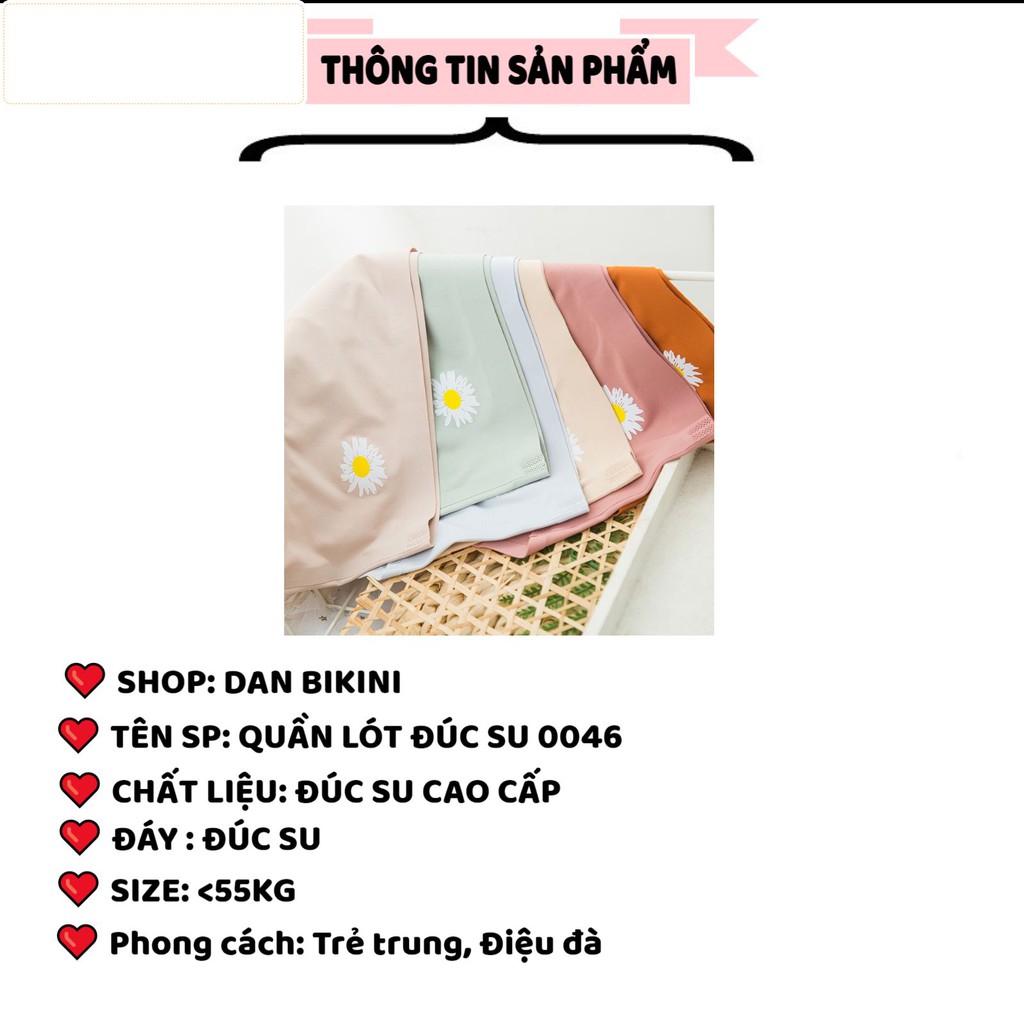 Quần Lót Nữ ❤️FREESHIP❤️ Quần Lót Đúc Su cao cấp phối hoa cúc điệu đà mã 0046