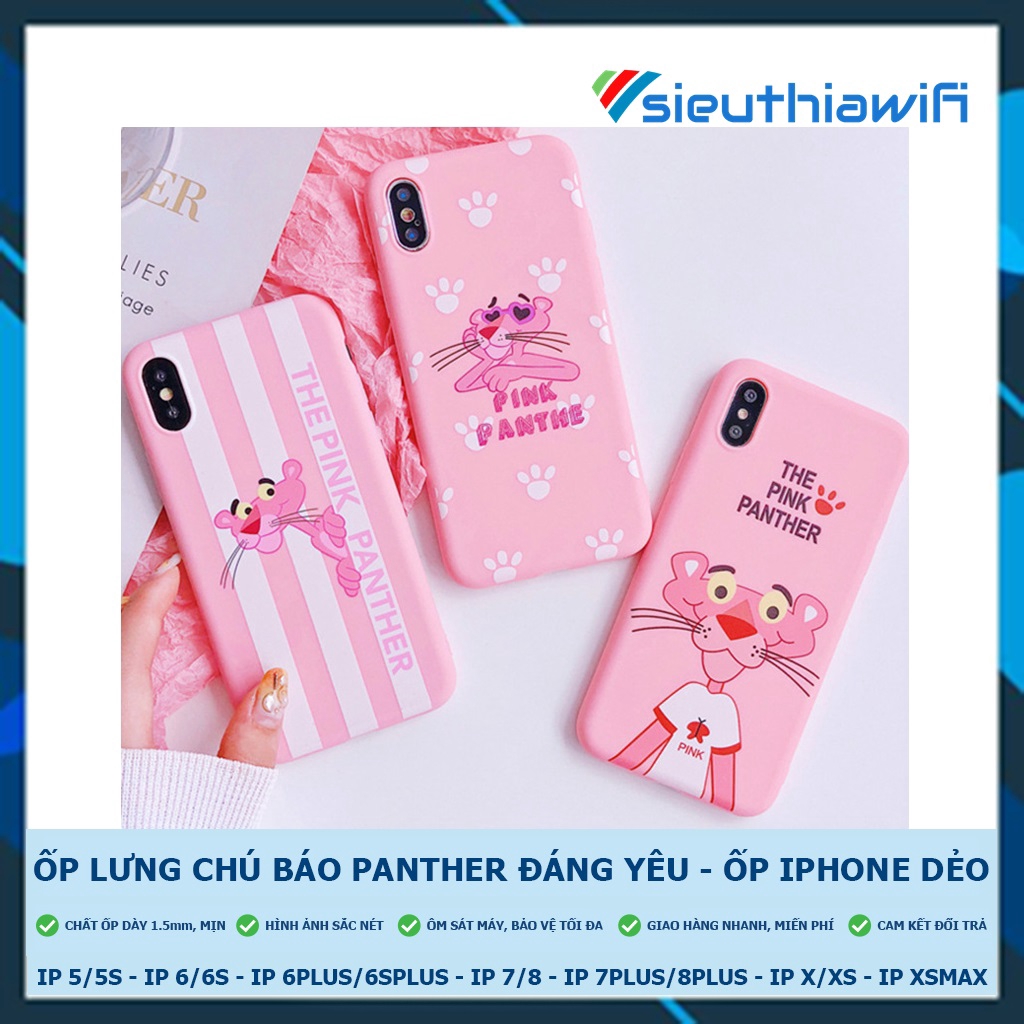 Ốp lưng iphone báo panther trơn 5/5s/6/6plus/6s/6splus/7/7plus/8/8plus/x/xr/xs/11/12/pro/max/plus/promax - Awifi L6-1