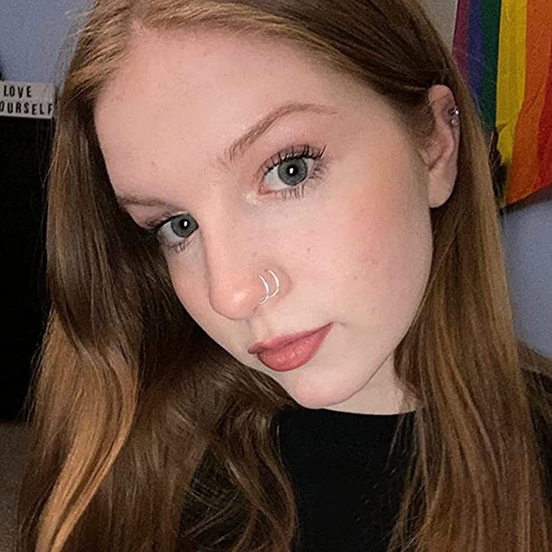 Khuyên Mũi Bằng Thép Không Gỉ Cá Tính Thời Trang Unisex