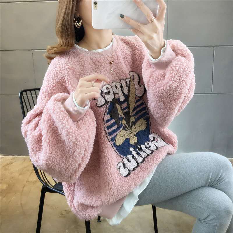 (D467) Áo lông cổ tròn màu sắc tươi sáng họa tiết trang trí bắt mắt tay dài nhiều sự lựa chọn phù hợp cô nàng năng động