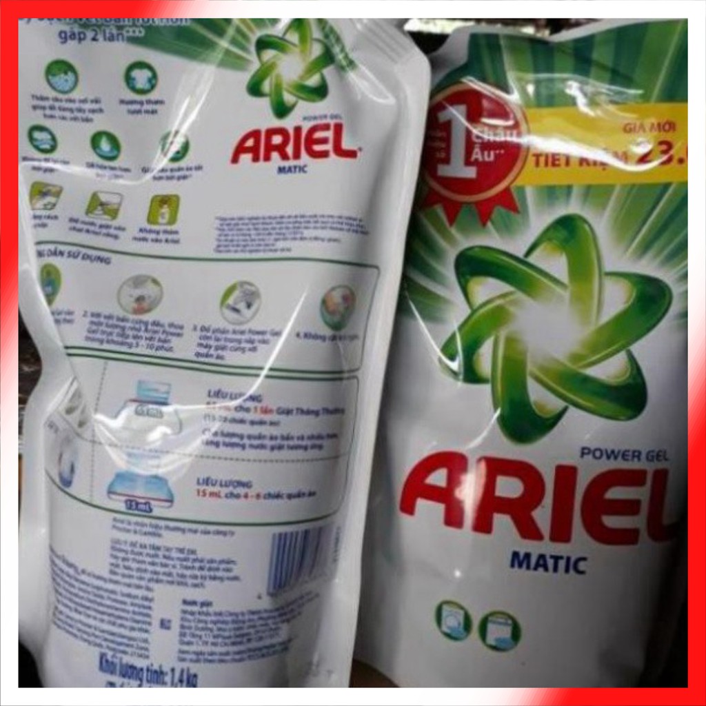 Hàng hot - combo Ariel Matic nước giặt Túi 1.4Kg