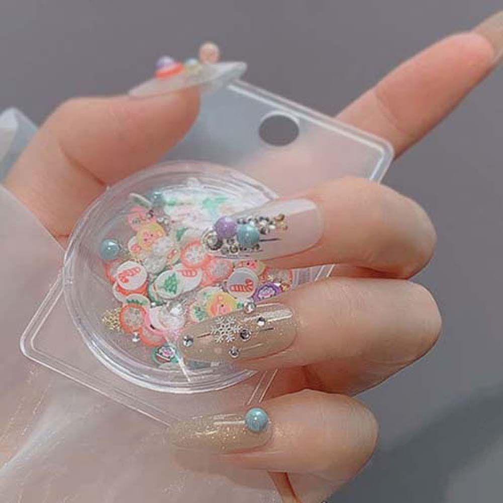 Phụ Kiện Trang Trí Móng Tay Chủ Đề Giáng Sinh Xinh Xắn