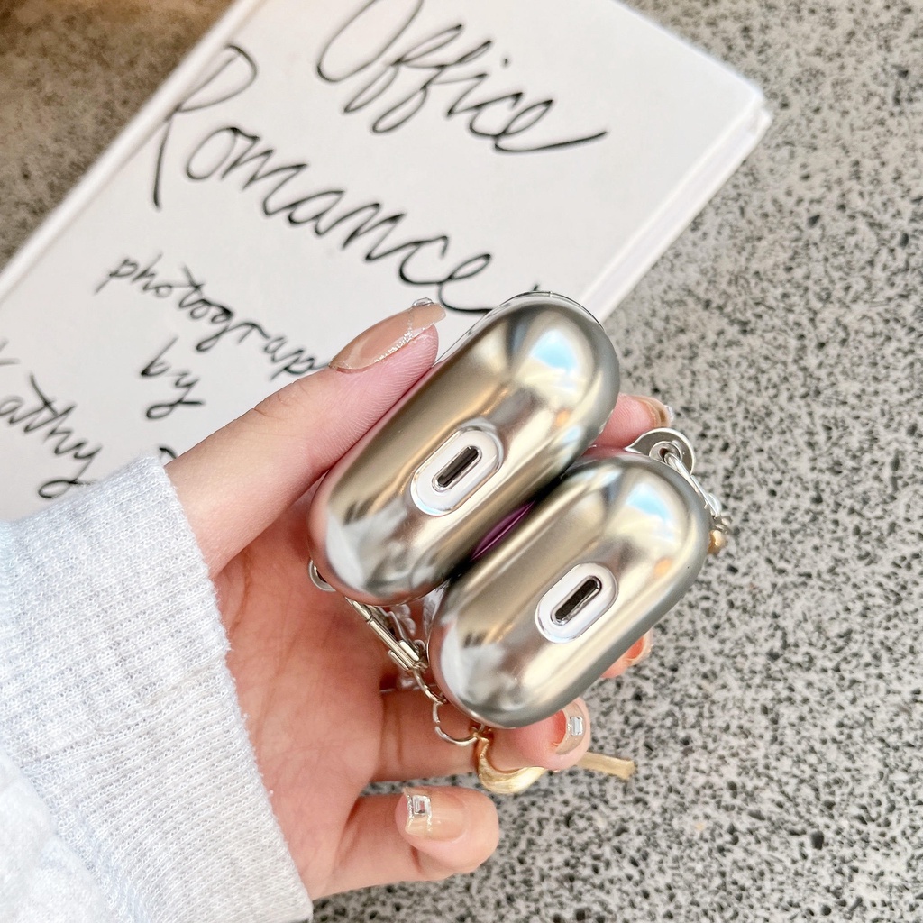 Vỏ Bảo Vệ Hộp Sạc Tai Nghe compatible AirPods3 compatible AirPods3 Apple compatible AirPods3 compatible AirPods3 Màu Nhám Mạ Điện Hình Đá Mặt Trăng/Mặt Trăng Độc Đáo