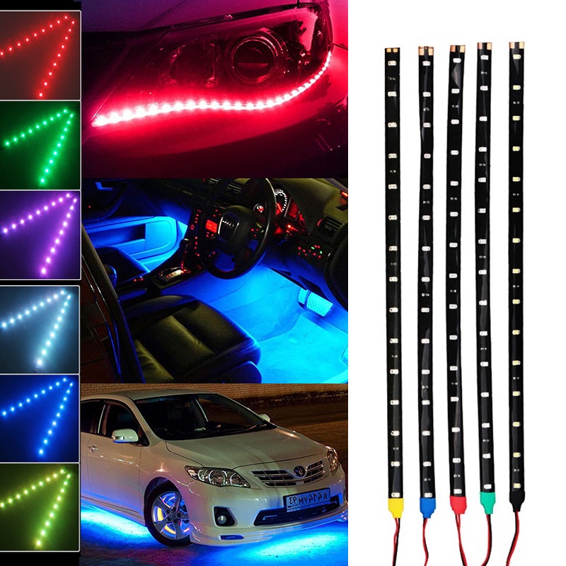 Dải Đèn Led Nhiều Màu Mềm Mại Linh Hoạt Trang Trí Xe Hơi / Xe Máy