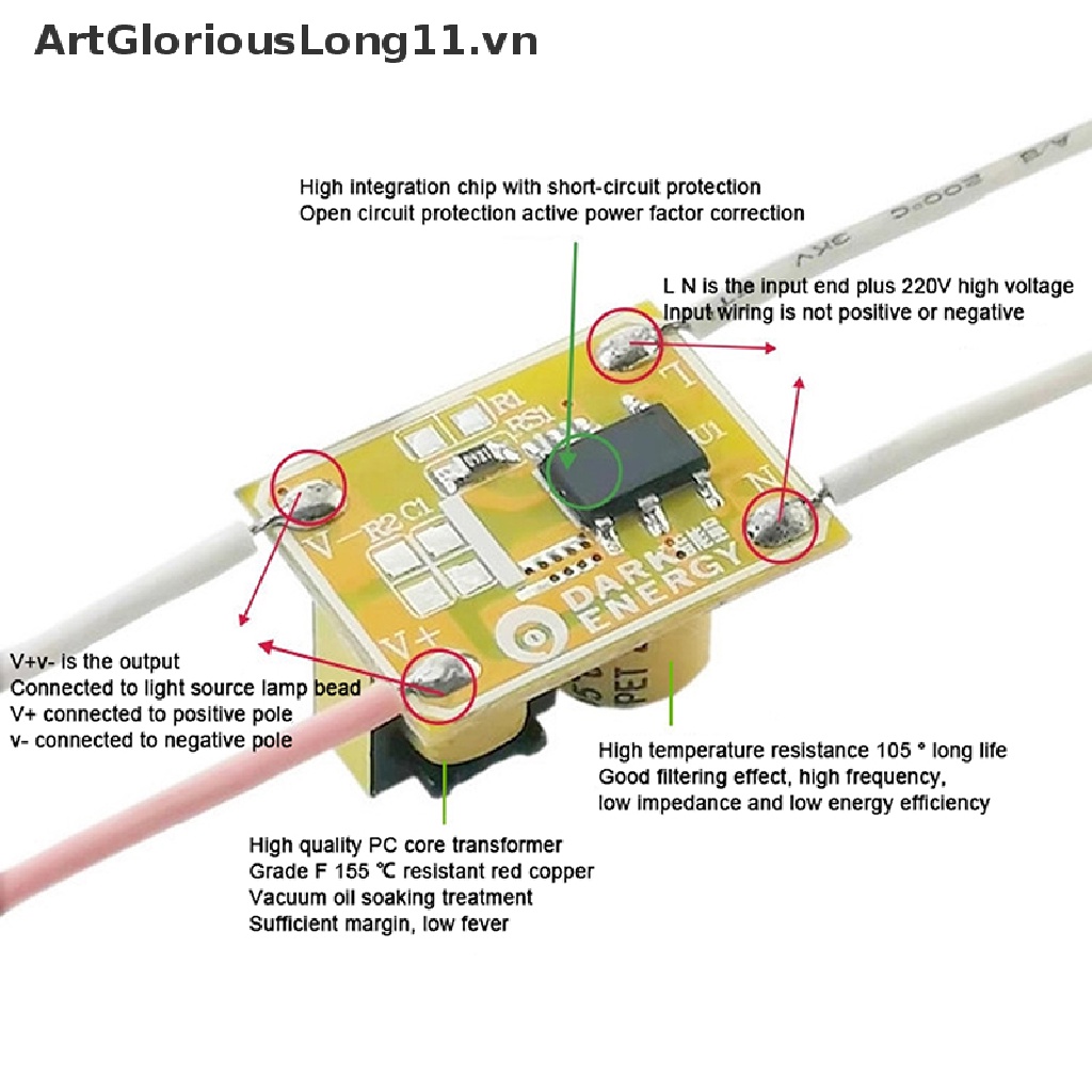 Trình Điều Khiển Đèn LED 3-9W 3-18W 120mA Và 110mA Biến Áp
