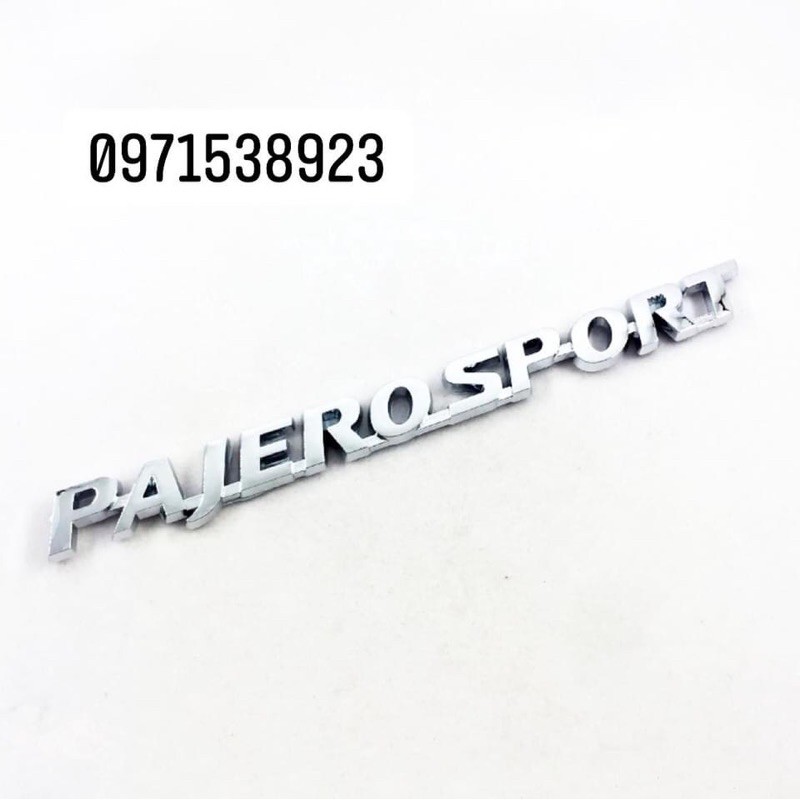 Logo chữ dán Mitsubishi Pajero Sport dán đuôi xe
