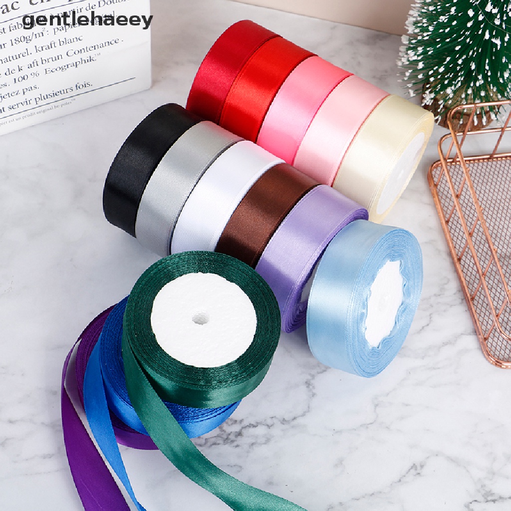 Cuộn Dây Ruy Băng Bằng Lụa Satin 22M / 2.5CM Dùng Gói Quà / Trang Trí Tiệc Cưới