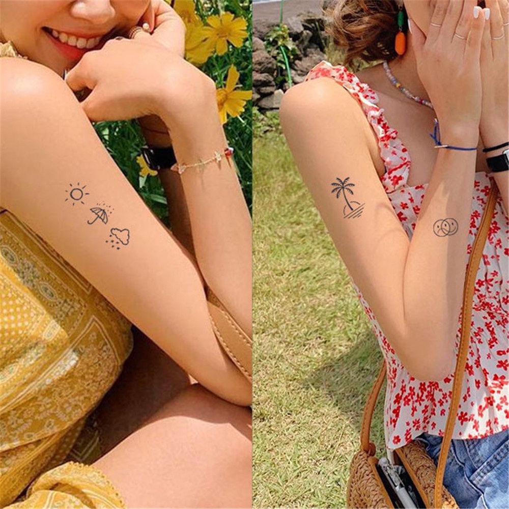 Hình Xăm Dán Bán Vĩnh Viễn Họa Tiết Dễ Thương Cho Học Sinh