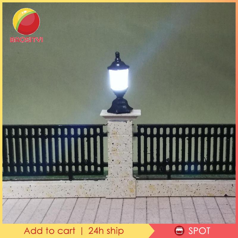 Set 10 mô hình đèn đường trang trí phong cảnh công viên 1.2cm 1:100