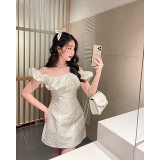 Váy gấm hoa Hồng bèo
