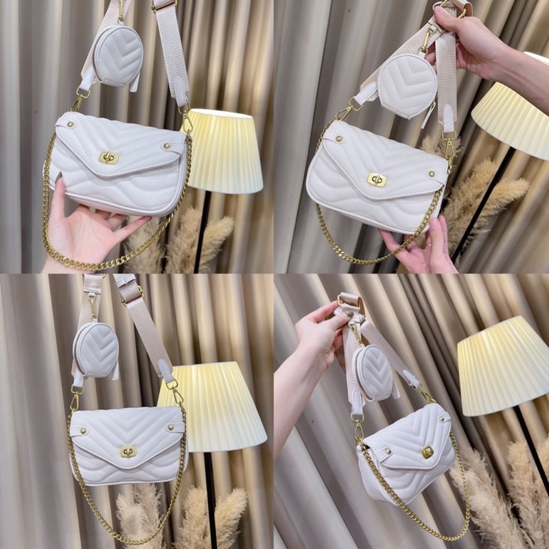 SET TÚI TRẦN TRÁM DA MỀM KÈM VÍ NHỎ QUẢNG CHÂU