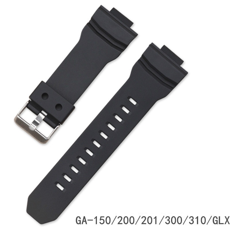 Dây Đeo Silicon Cho Casio G-SHOCK GA-150 200 201 300 310 GLX Đồng Hồ Cao Su Chống Thấm Nước Thay Thế Vòng Tay WatchBand