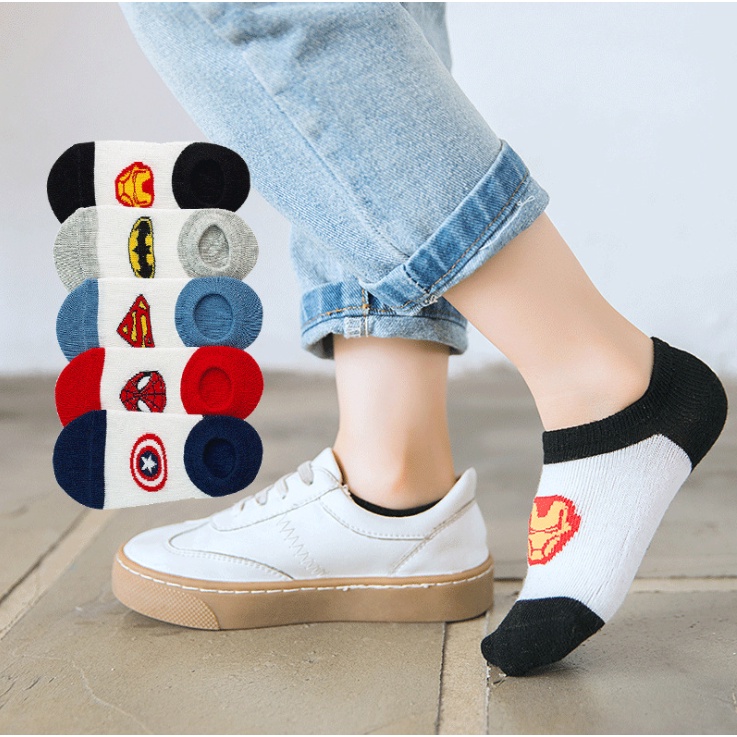 📛 RẺ VÔ ĐỊCH 📛 TẤT CHÂN, VỚ CỔ NGẮN HỌA TIẾT SIÊU NHÂN CHO BÉ TRAI