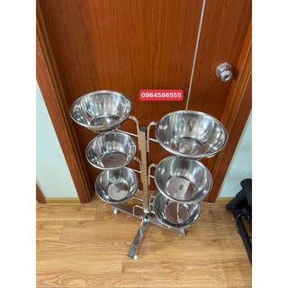 Cây inox đựng thau nước spa - cây bát nước inox spa