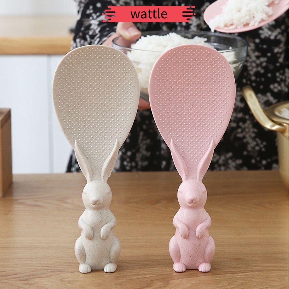 Muỗng xới cơm hình thỏ bằng nhựa chống dính nhiều màu xinh xắn