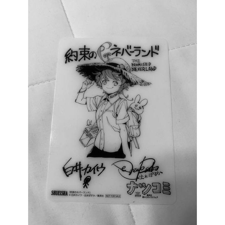 Card Miền đất hứa- The Promised Neverland (sản phẩm Natsu Comic 2019) NHỰA CỨNG KHÔNG THẤM NƯỚC, có chữ ký tác giả | BigBuy360 - bigbuy360.vn
