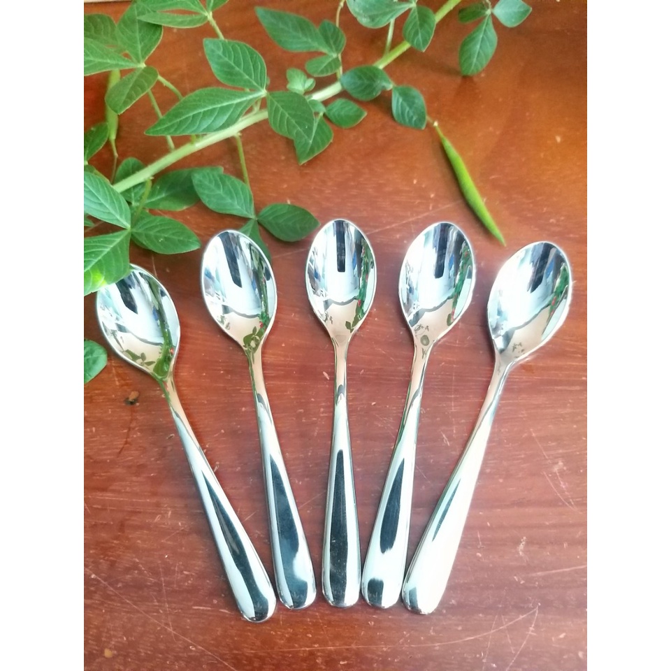 Muỗng cafe Alessi Nouvo Mocha SIÊU XINH CHUẨN 5* Bao xài TRỌN ĐỜI (set 5 cái)