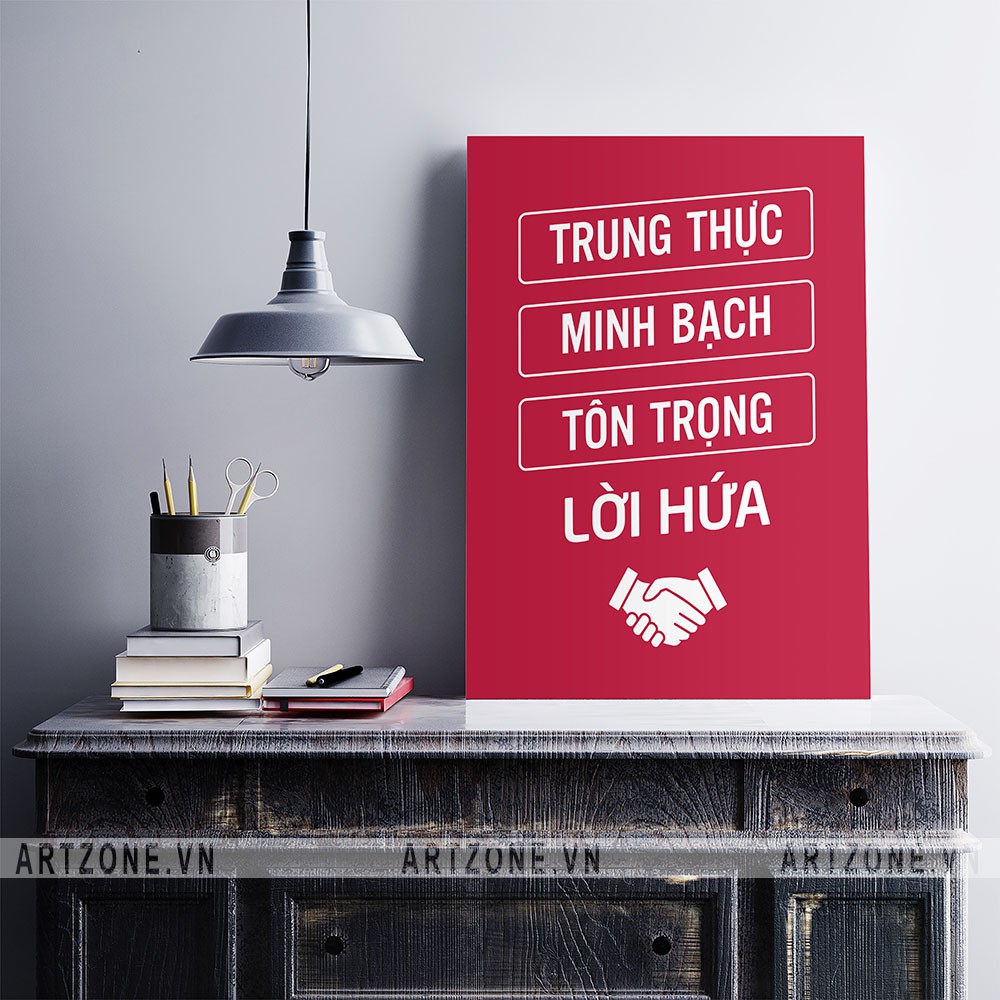 Tranh động lực Cao cấp Trung thực, minh bạch, tôn trọng lời hứa