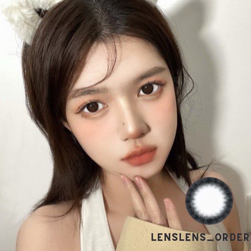 Lens Mắt Kính Áp Tròng Đen Tự Nhiên Đủ Độ Cận [Vui Lòng Đặt 2 Chiếc]