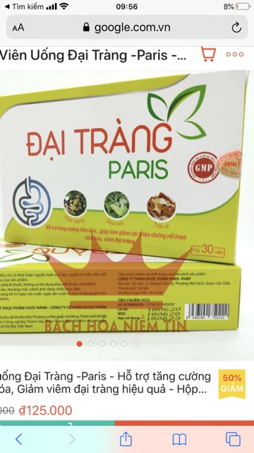 Đại tràng paris cung cấp men giảm triệu chứng đi ngoài