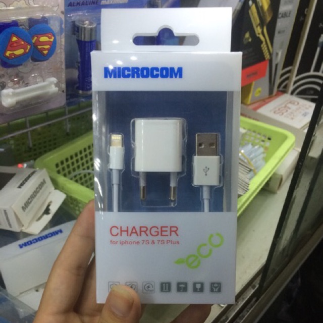 sạc ip 5s 6s 6p microcom chính hãng bh 12t