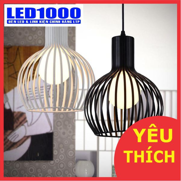 COMBO 3 ĐÈN THẢ BÀN ĂN - ĐÈN THẢ HÌNH NÔM - Bao gồm 3 đèn thả + bóng đèn +đầy đủ phụ kiên lắp đặt