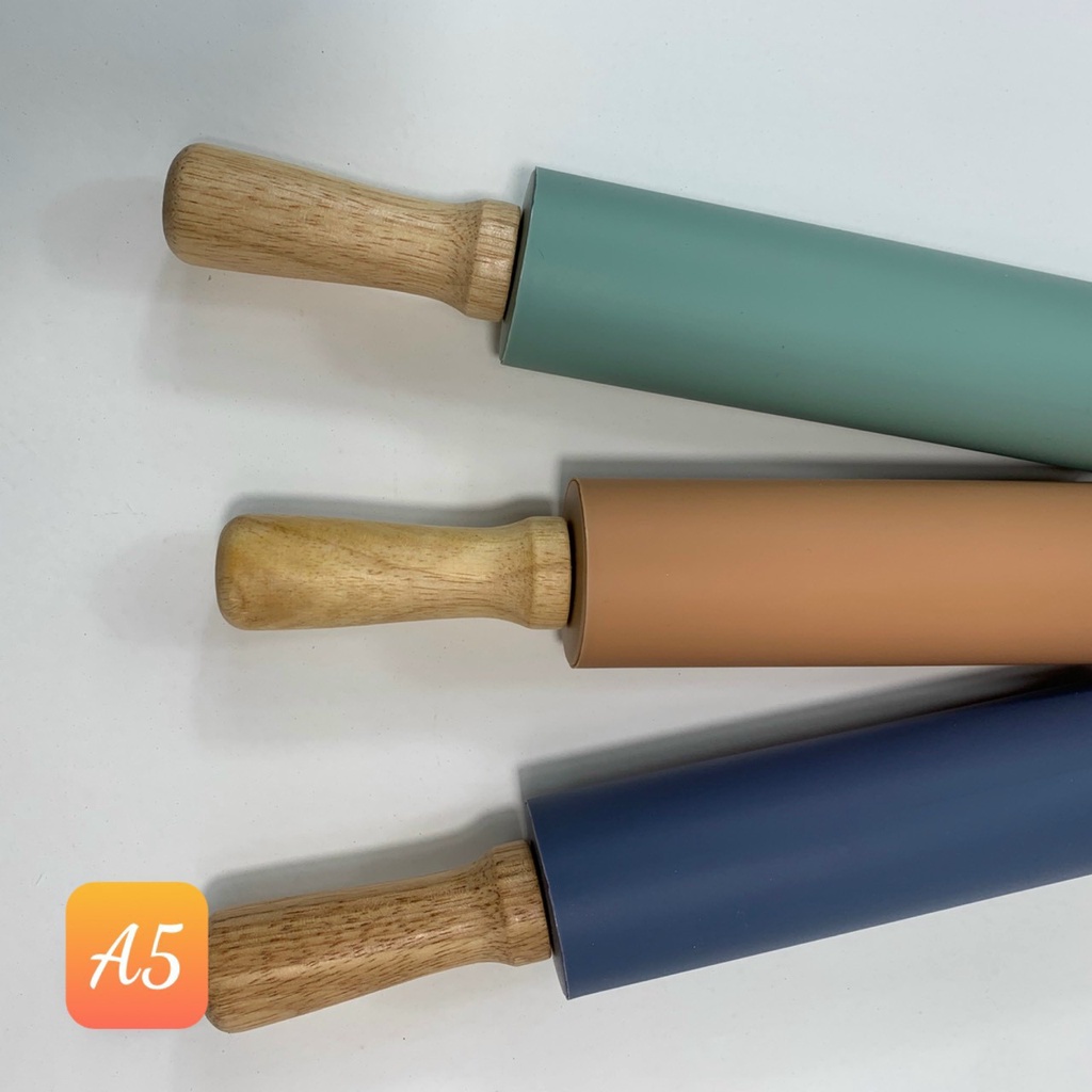 /-rose Set thảm nhào bột + cây lăn bột