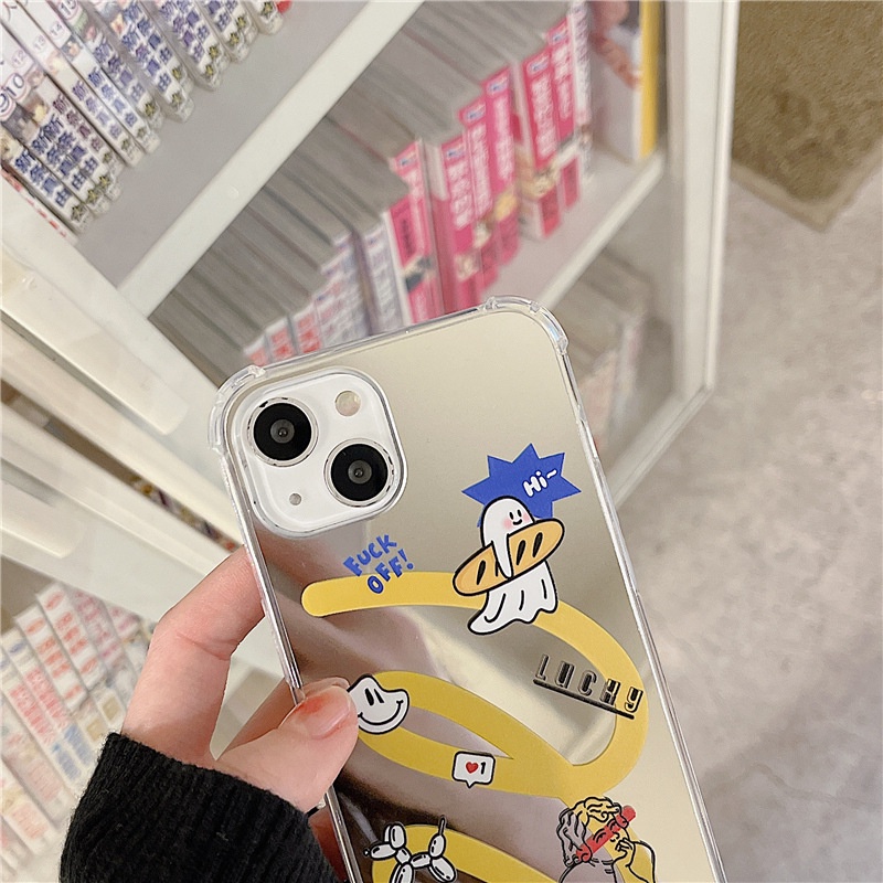 Ốp lưng iphone Ốp Điện Thoại Tráng Gương Phong Cách Cá Tính Cho Apple 13 Iphone 12Promax xr/6/7/8 Dinuo case