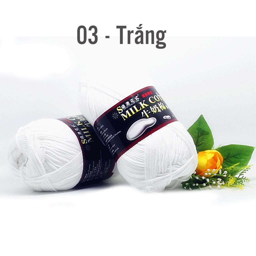 Len Milk Cotton 125gr (Loại 1) Mã 01 đến 50