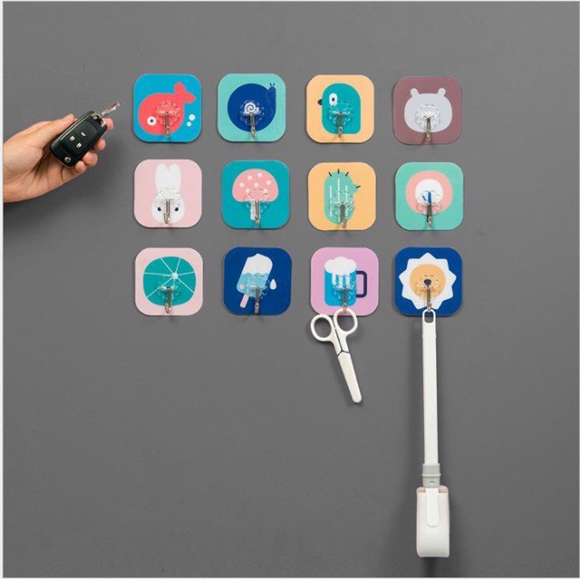 ComBo 10 Móc Dán Tường 3D Siêu Dính Siêu Chịu Lực In Hình Dễ Thương 88072 TỔNG KHO SỈ VP88