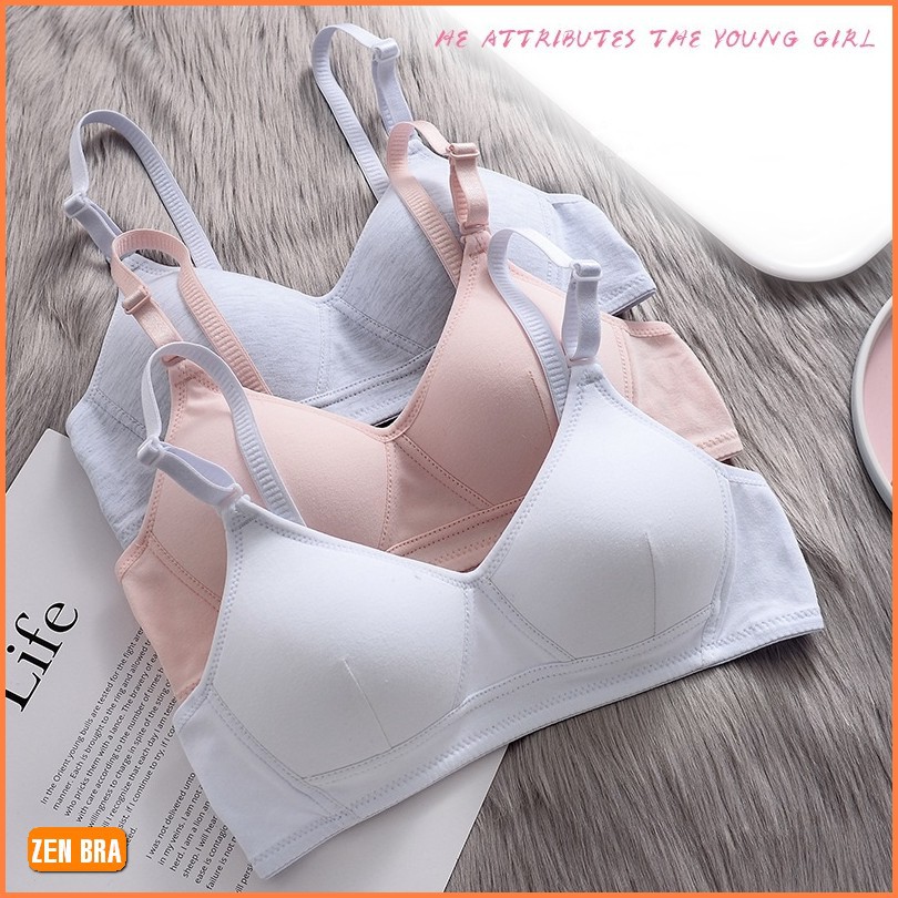 Áo ngực nữ sinh áo Bra chất cotton mềm không gọng mút mỏng gom nâng ngực_Mẫu mới | BigBuy360 - bigbuy360.vn