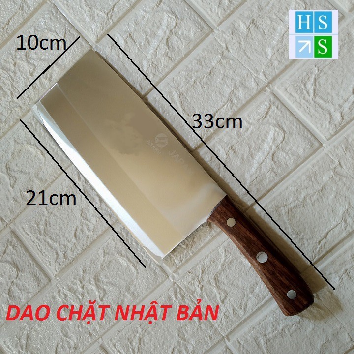 Dao chặt Asakh Nhật Bản thép SK5 hàng cao cấp chặt ngọt nặng tay bền bỉ (Nặng 500g)