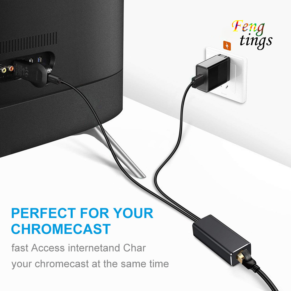 Dây Cáp Chuyển Đổi 2 Trong 1 Micro Usb / Usb Sang Rj45 Cho Chromecast Fire Tv Stick