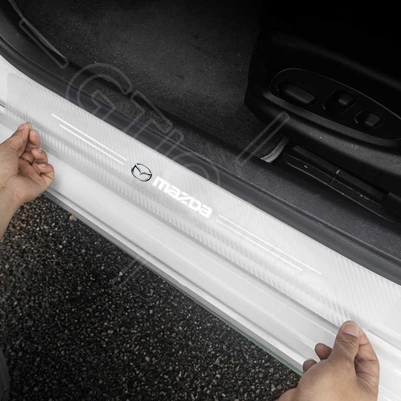GTIOATO 4 Chiếc Trong Suốt Sợi Carbon Dán Cửa ô Tô Miếng Dán Xe DáN ChốNg XưỚC Ô Tô Bảo Vệ Cửa ô Tô Phụ KiệN Ô Tô Cho Mazda 3 2 6 CX5 CX30 CX8 CX3 BT50