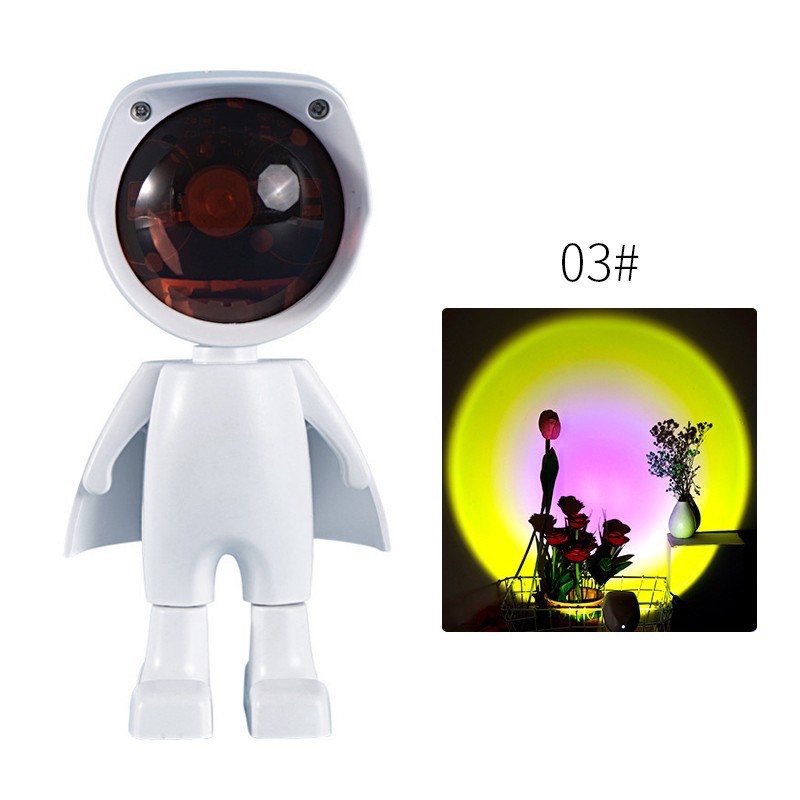 Đèn sunset robot lamp màu sắc cầu vồng hoàn hôn siêu ảo cho các bạn chơi tiktok nổi bật bảo hành 12 tháng