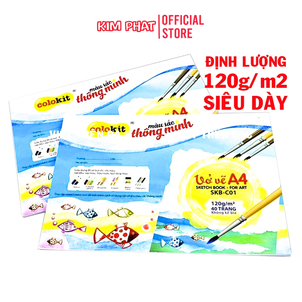 Vở vẽ A4 Colokit Định lượng 120g/m1 SKB-C01