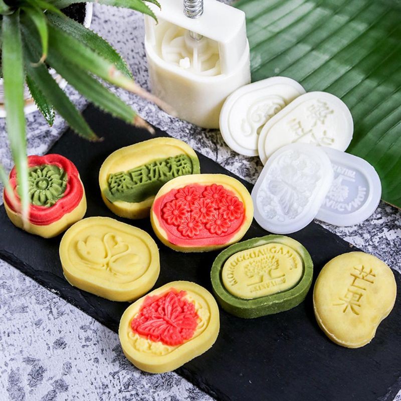 Khuôn Làm Bánh Trung Thu 50g Với 4 Kiểu Dáng Khác Nhau