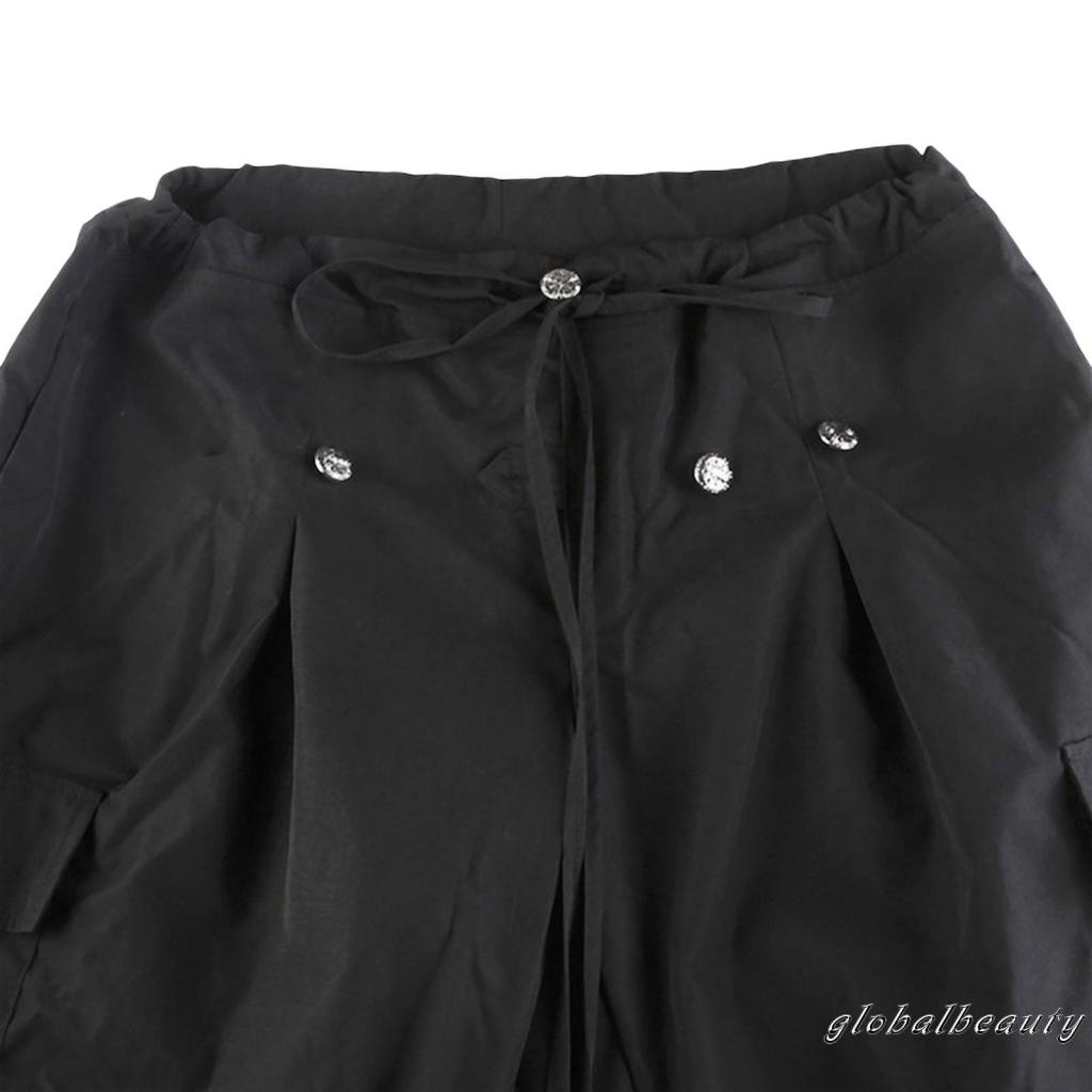 Quần Dài Dáng Rộng Nhiều Túi Màu Sắc Đơn Giản Thanh Lịch Cho Nữ