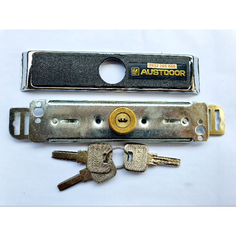Khóa cửa cuốn Austdoor KH5 - khóa ngang - khóa cơ cửa cuốn chính hãng