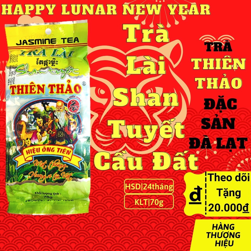 Trà hoa lài Shan tuyết Thiên Thảo 7Ogr, HÀNG CÔNG TY, ĐẶC SẢN ĐÀ LẠT