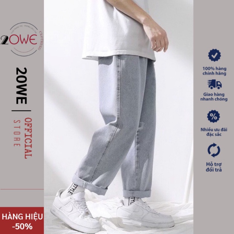 Quần jean nam Baggy phom suông, rộng TR01 hottrend korea 2021