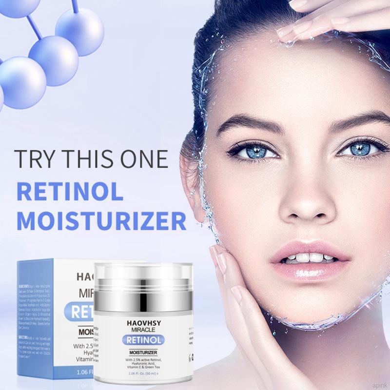 [Hàng mới về] Kem dưỡng da mặt chứa Retinol Axit Hyaluronic Vitamin E loại bỏ vết chân chim làm trắng da 50ml