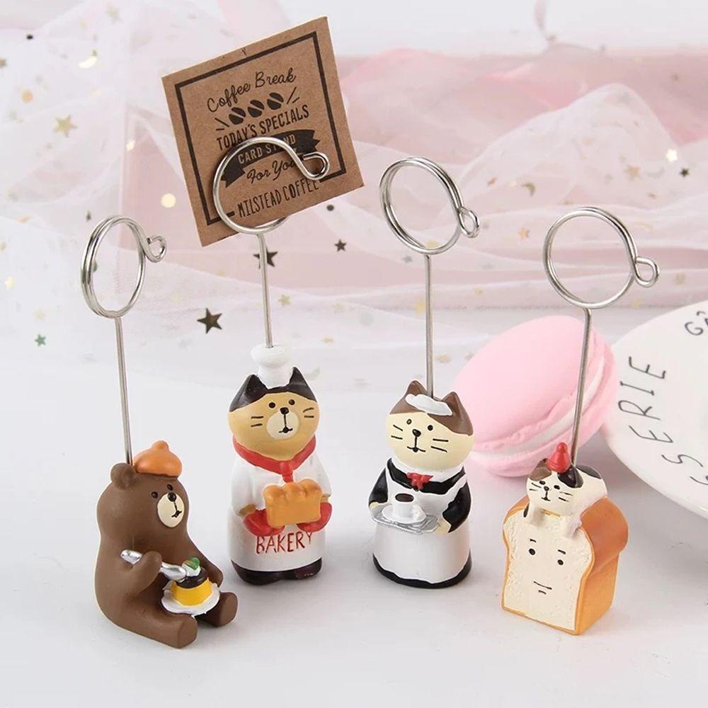 Giá Đỡ Kẹp Giấy Ghi Chú Bằng Resin Thiết Kế Sáng Tạo Để Bàn Trang Trí