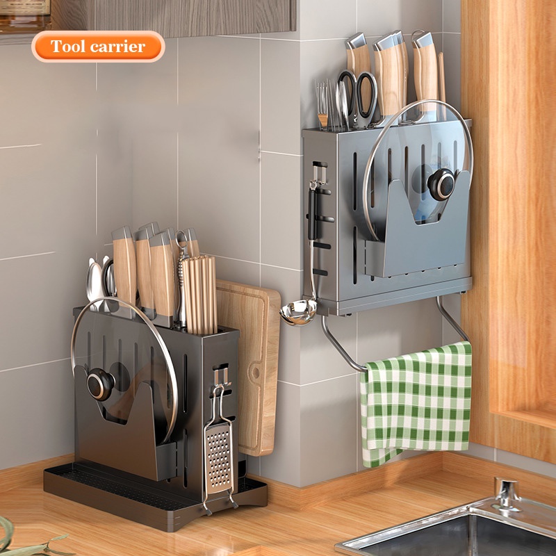 Kệ Để Dao Thớt Gắn Tường Đa Năng Tiện Dụng Cho Nhà Bếp
